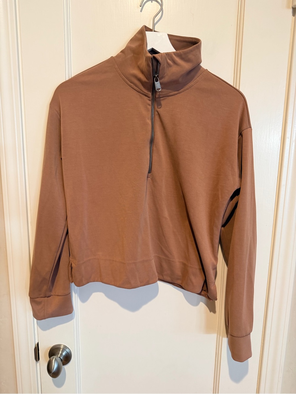 Athleta Rust Brown Half-Zip Pullover